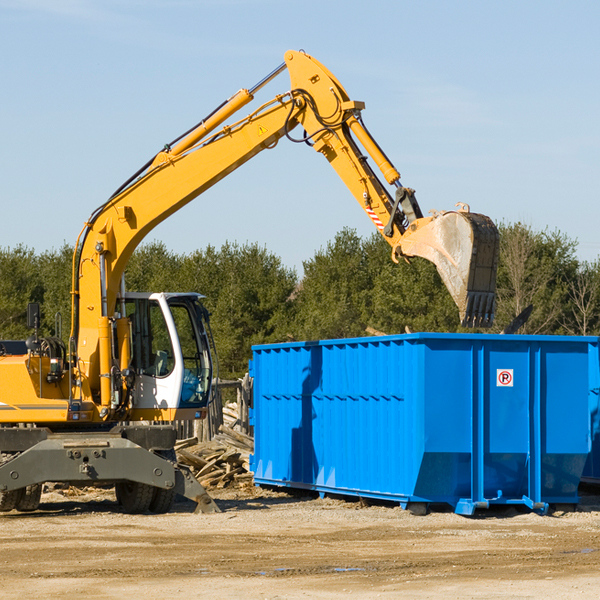 are there any restrictions on where a residential dumpster can be placed in Menno